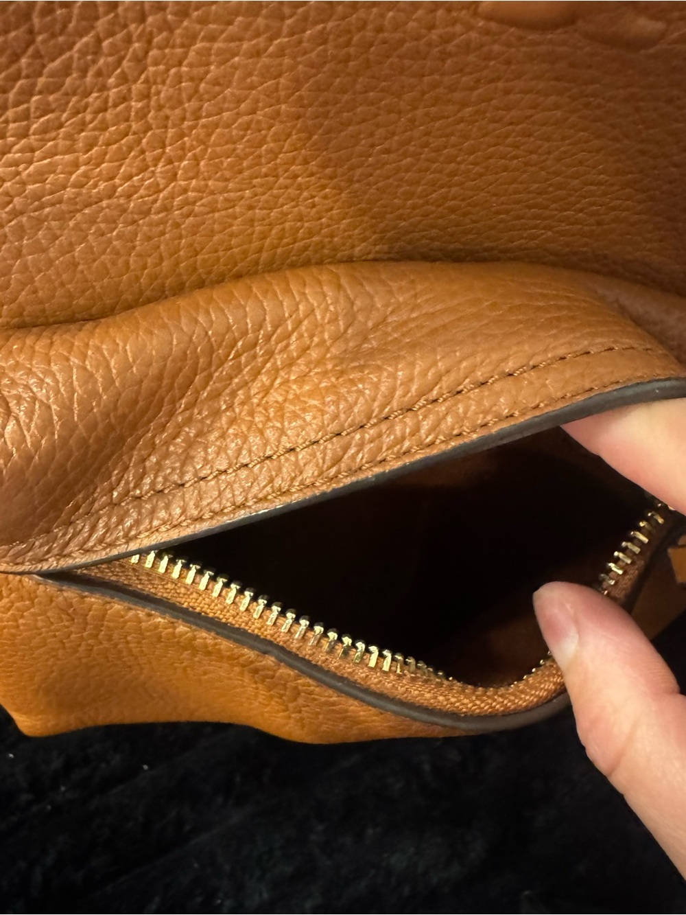 Tory Burch Chestnut Brown Pebbled Leather Mini Backpack - Picture 7 of 16